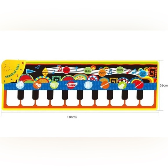 Kids Music Piano Dance Mat Keyboard Musical Birthday Gift, Toys 3+ - Picture 3 of 7